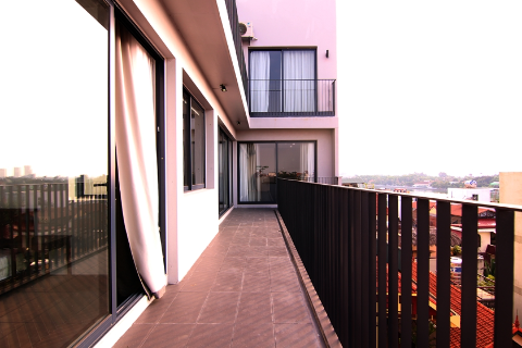 Stunning 5 bedroom apartment with a spacious balcony for rent in Tay Ho, near the lake