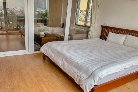 Cozy apartment with lake view for rent in Ba Dinh, Hanoi