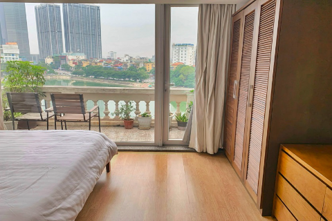 Cozy apartment with lake view for rent in Ba Dinh, Hanoi