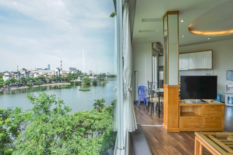 Nice apartment with 1 bedroom for rent in Truc Bach, lake view