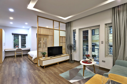 Lovely studio for rent on Linh Lang street, Ba Dinh district, near Lotte Center