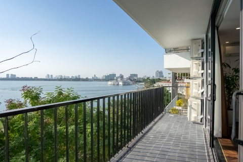 Brand new and modern 3-bedroom apartment, lake view for rent in Yen Phu Village