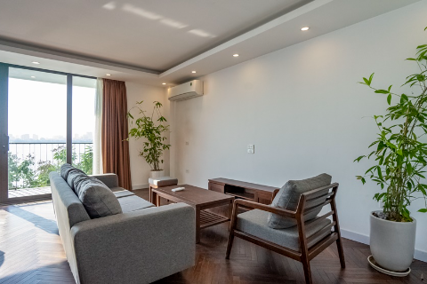 Brand new and modern 3-bedroom apartment, lake view for rent in Yen Phu Village