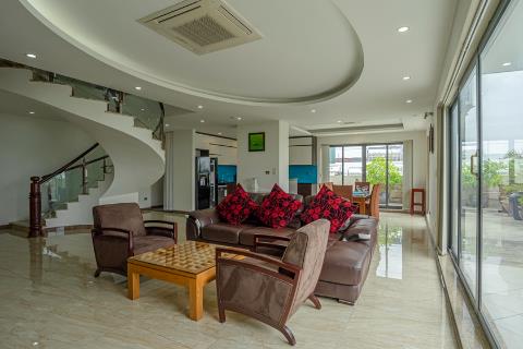 Penthouse 4 bedroom apartment with spacious balcony for rent in Tay Ho, Hanoi