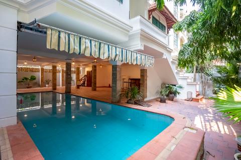 Spacious 5 bedroom Villa with Swimming pool - garden view in To Ngoc Van -Tay Ho District.