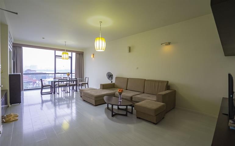 Lake view 2 bedroom apartment for rent on To Ngoc Van street, Tay Ho