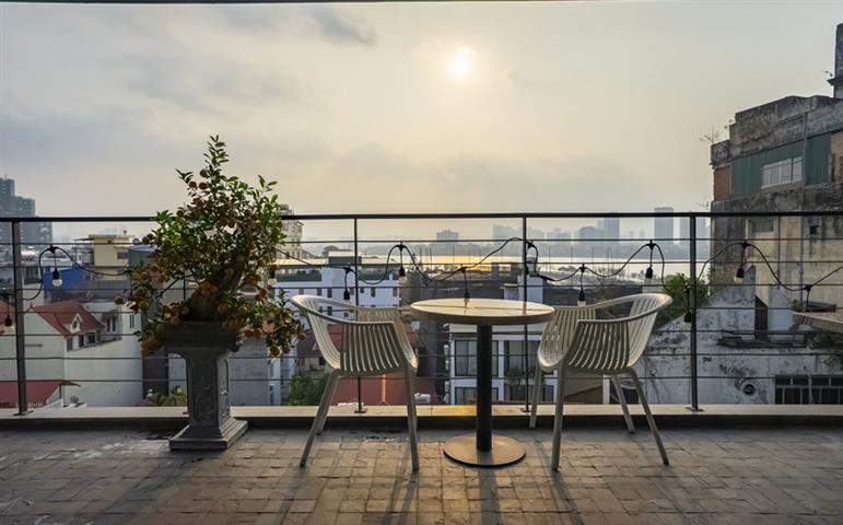 Stunning duplex 3 bedroom apartment with a spacious balcony for rent on To Ngoc Van street, Tay Ho