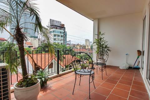 2 bedroom apartment with a spacious balcony for rent on Lac Chinh street, Truc Bach