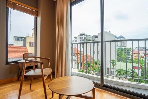 Charming 2 bedroom apartment with a nice balcony and big terrace for rent in Tay Ho, Hanoi.