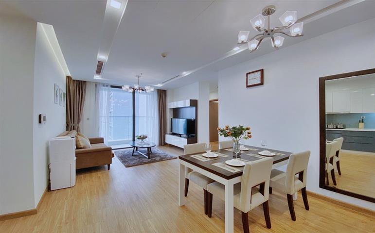 Beautiful 2 bedroom apartment on the high floor for rent in Vinhomes Metropolis, Ba Dinh