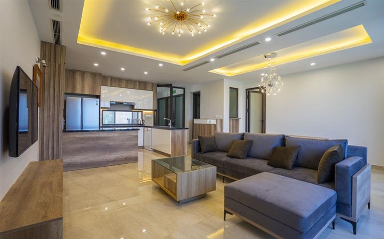 Stunning lake view apartment with 3 bedrooms for rent on To Ngoc Van Street, Tay Ho