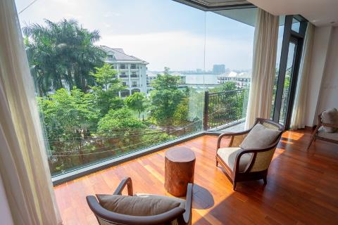 Brand new and modern 3 bedroom apartment with a beautiful view for rent on Tu Hoa Street, Tay Ho