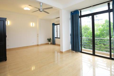 Tay Ho house for rent with 4 bedrooms, 4 private bathrooms, garden, balcony and terrace