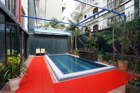 Duplex apartment for rent with 3 bedrooms and private swimming pool in Xuan Dieu, Tay Ho