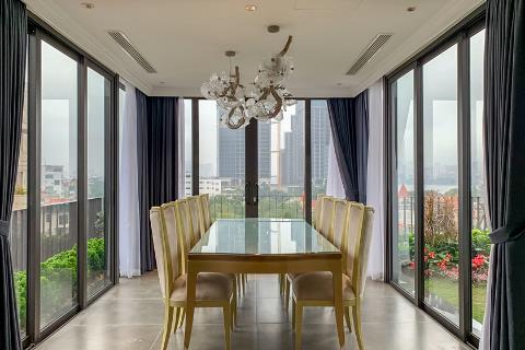 Wonderful duplex 3 bedroom apartment on the high floor for rent in Tay Ho