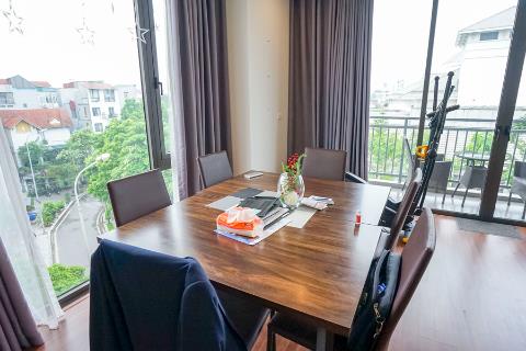 Fully furnished 2 bedroom + 1 working room apartment with a balcony for rent in Tu Hoa, Tay Ho