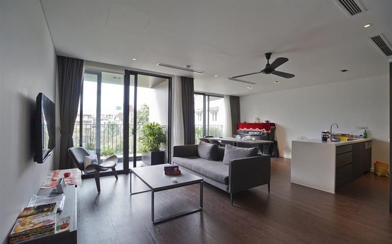 Brand new apartment with 2 bedrooms modernly designed, near supermarket and park for rent on To Ngoc Van Street, Tay Ho