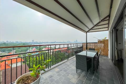 Spacious lake view 3 bedroom apartment for rent in Quang Khanh, Tay Ho