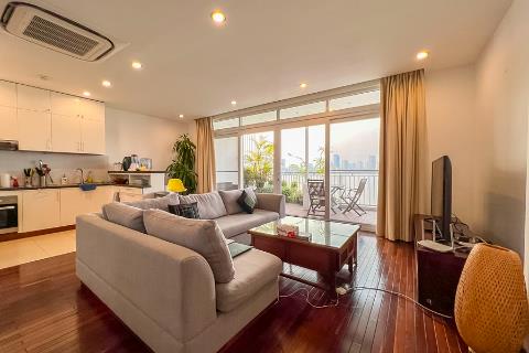 Lake view 2 bedroom apartment on the top floor with big balcony for rent in Quang Khanh