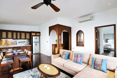 Beautiful 2 bedroom apartment with good quality furniture for rent on Xom Chua street, Tay Ho