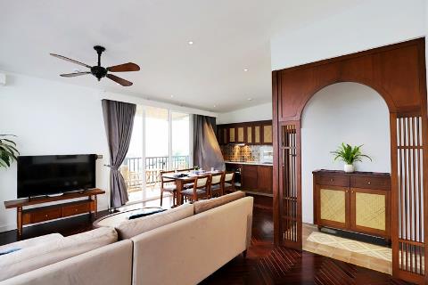 Beautiful 2 bedroom apartment with good quality furniture for rent on Xom Chua street, Tay Ho