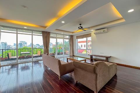 Beautiful 4-bedroom apartment with large balcony for rent in Tay Ho