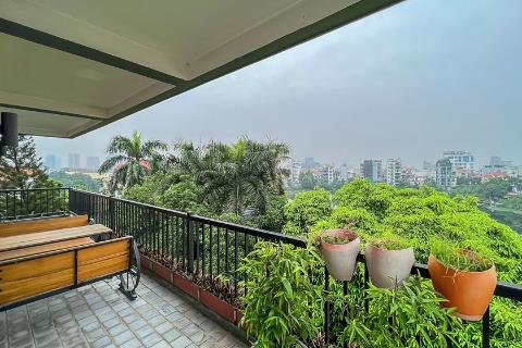 Beautiful 4-bedroom apartment with large balcony for rent in Tay Ho