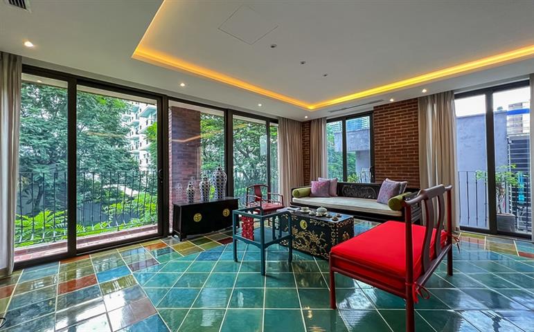 New 4-bedroom apartment for rent, unique designed on Dang Thai Mai street