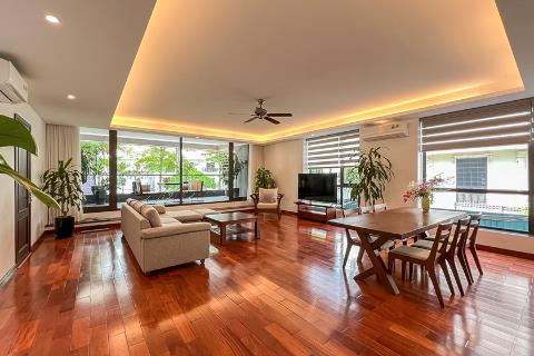 Brand new 3 bedroom apartment with a large balcony for rent on Tu Hoa street, Tay Ho