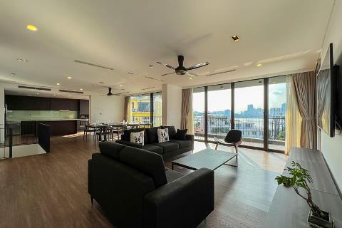 Lake view duplex 3 bedroom apartment for rent in To Ngoc Van, Tay Ho