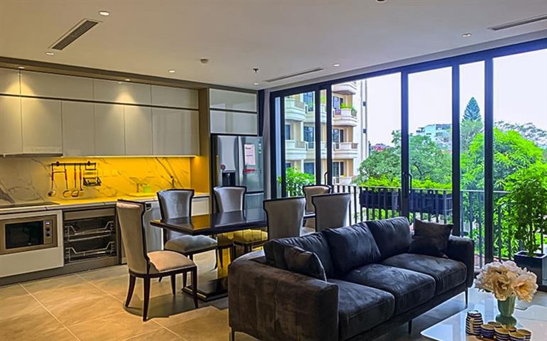 Luxury apartment with 2 bedrooms for rent on Tay Ho street