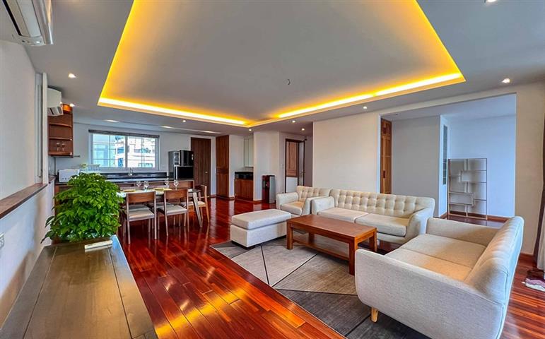 Spacious and fully furnished 2 bedroom apartment with a big balcony for rent in Tu Hoa