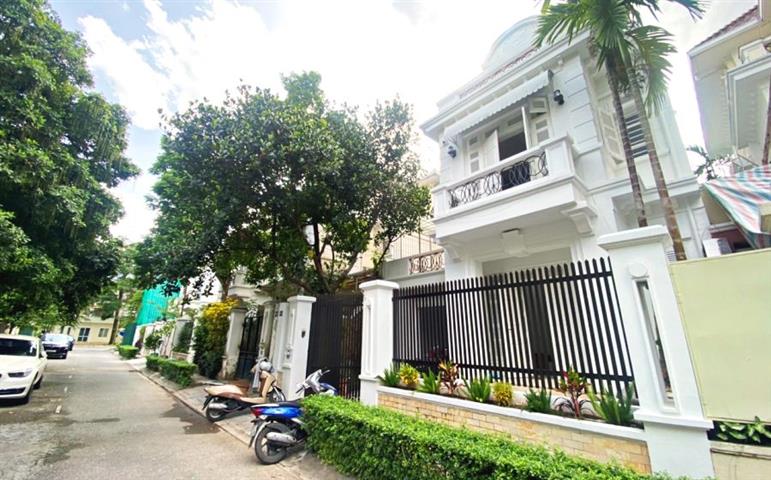 New villa with large balcony for rent in area D in Ciputra Tay Ho Hanoi